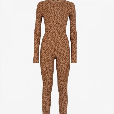 fendi skims black jumpsuit|Fendi SKIMS bodysuit long sleeve.